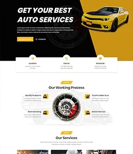 英文汽车改装维修公司官网html模板