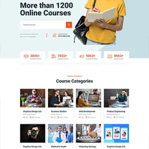 响应式在线课程教育培训行业HTML5静态网站模板