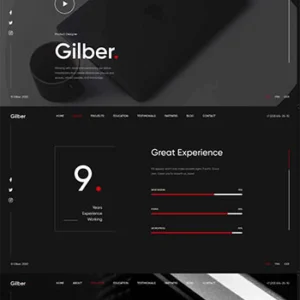 个人简历作品展示全屏滚动模板