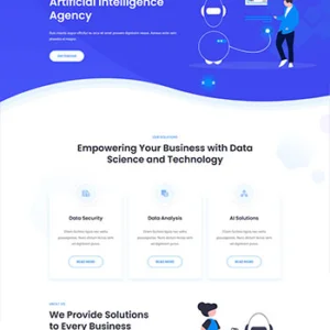 AI智能大数据分析公司静态html网站模板