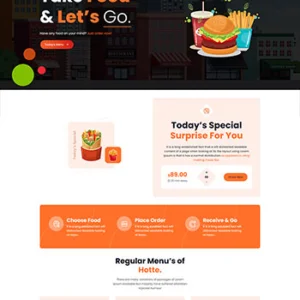 外卖快餐食品展示静态网页模板