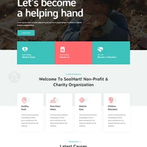 多用途的公益捐款静态html网站模板