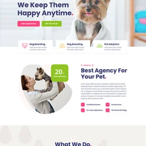 宠物护理兽医店铺官网静态HTML5模板