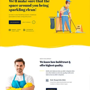 临时工清洁保洁家政公司静态html网站模板