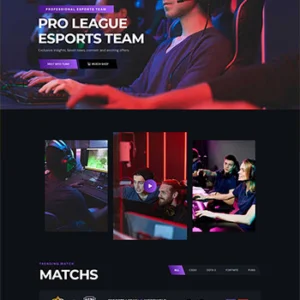 黑色风格电子竞技游戏官网HTML静态模板