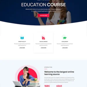 响应式教育课程培训学习类官网静态html模板
