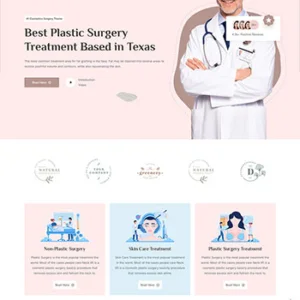 粉红色美容整形官网静态HTML模板