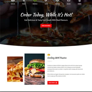 快餐美食预订官网html模板