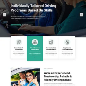 绿色汽车驾校培训企业官网静态HTML模板