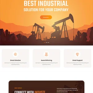 橙色橘多用途的工业生产企业网站模板