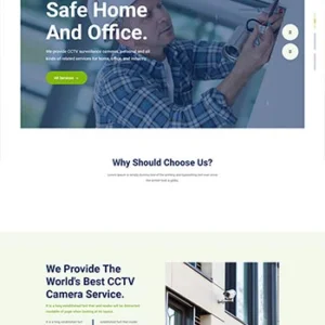 绿色风格视频摄像头安装安防公司网页模板