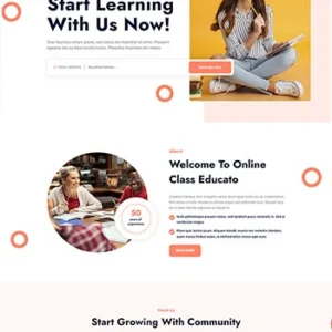 橘响应式html5在线学习教育企业静态网站模板