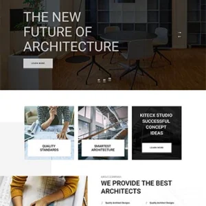 黑色大气简约的室内建筑行业HTML模板