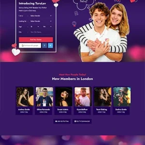 国外交友社交平台响应式网站模板