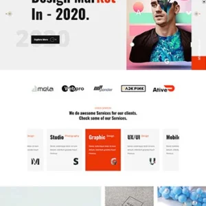 创意的企业宣传主题网站HTML模板