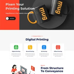 平面广告印刷设计公司HTML5模板
