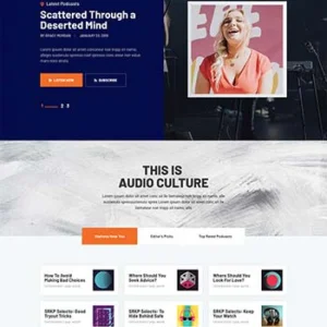 多用途音频播客和音乐网站HTML模板