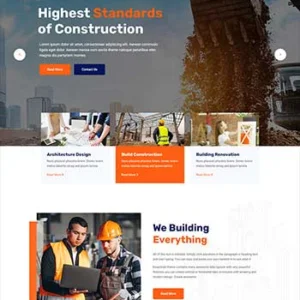 市政建筑工程行业网站模板