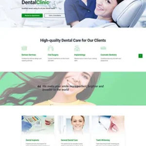 简洁的牙科整形官网HTML5模板