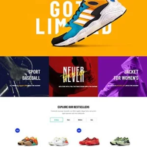 品牌运动鞋服商城HTML5模板