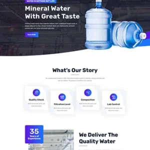 饮用水送货服务公司网站HTML模板