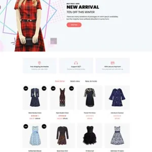 简洁的时尚女装bootstrap电商模板