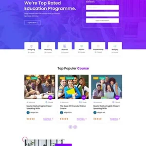 在线课程教育服务机构HTML5模板