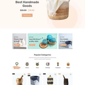 简洁的手工商品电子商务HTML模板