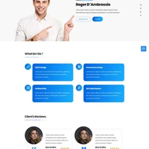 多功能的个人简历主页单页html模板