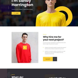 网页版个人简历介绍html5模板