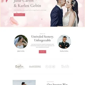 精美的婚礼活动策划摄影HTML模板