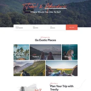 响应式的旅游团报名服务网站模板