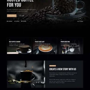 咖啡奶茶店铺HTML5电商模板