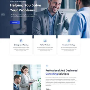 商业咨询解决方案HTML5网站模板