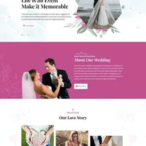 婚礼图片相册展示HTML模板