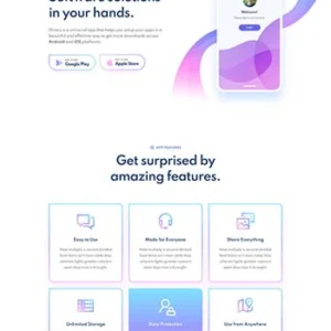 响应式app应用程序网页模板