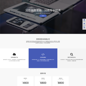 响应式网站建设网络科技网站模板