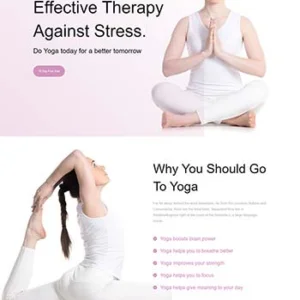 粉色的健身瑜伽类Bootstrap网站模板