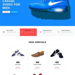 简洁大气的鞋子商城bootstrap响应式网页模板
