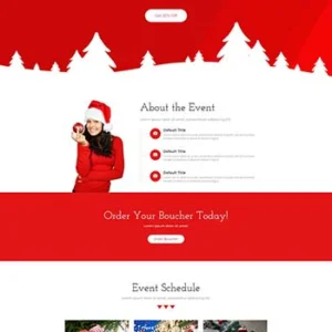 经典红色html圣诞活动网页模板