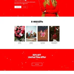 平安夜圣诞节HTML单页网页模板