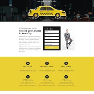 出租车服务网站单页html响应式网页模板