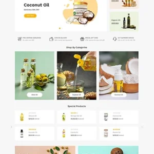 最新清爽风格html食用油网上商城模板
