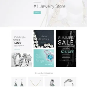 白色简洁精美的html珠宝商城整站网页模板