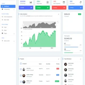 通用型html后台管理系统静态网站模板