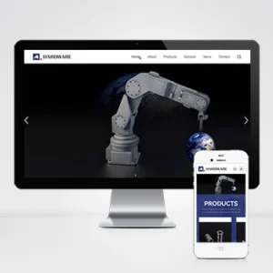 (自适应手机端)响应式英文外贸网站模板 五金机械设备外