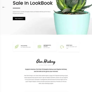 简洁精美的植物花卉商城网站HTML模板