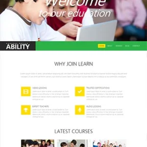 绿色通用型培训教育机构网站模板html下载