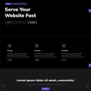 黑色大气网站技术服务HTML模板