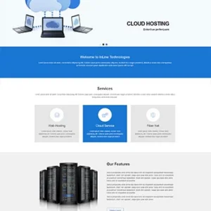 简约蓝色主机云服务商企业网站HTML5模板